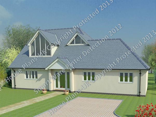 Design no 135 4 Bed Dormer Bungalow – Pre-planning drawings